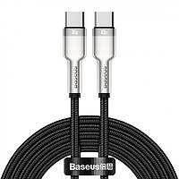 Кабель 1 метр Baseus Cafule Metal Cable Type-C to Type-C 100W 20V 5A 1m Черный