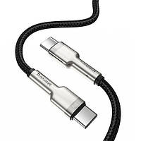 Кабель 2 метри Baseus Cafule Metal Cable Type-C to Type-C 100W 20V 5A 2m Чорний