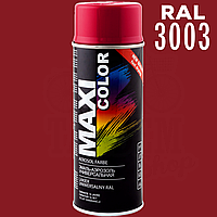 Краска (эмаль) универсальная Maxi Color, 400 мл Аэрозоль Рубиново-красный (RAL 3003)