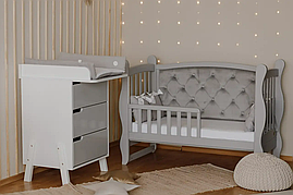 Дитяче ліжечко Angelo Габріель Сірий