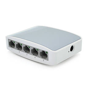 Комутатор Ethernet ONV-H1005S у плстиковому корпусі, 5*100 МБ портів, 5 В 1 А·год, 90х79х27, фото 2