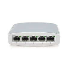 Комутатор Ethernet ONV-H1005S у плстиковому корпусі, 5*100 МБ портів, 5 В 1 А·год, 90х79х27, фото 2