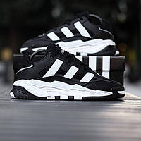 Кроссовки Adidas* Niteball Black White, чёрно-белые кроссовки Адидас* Найт бол