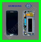 Дисплей Samsung G935 Black S7 Edge (GH82-13359) сервісний оригінал у зборі з рамкою