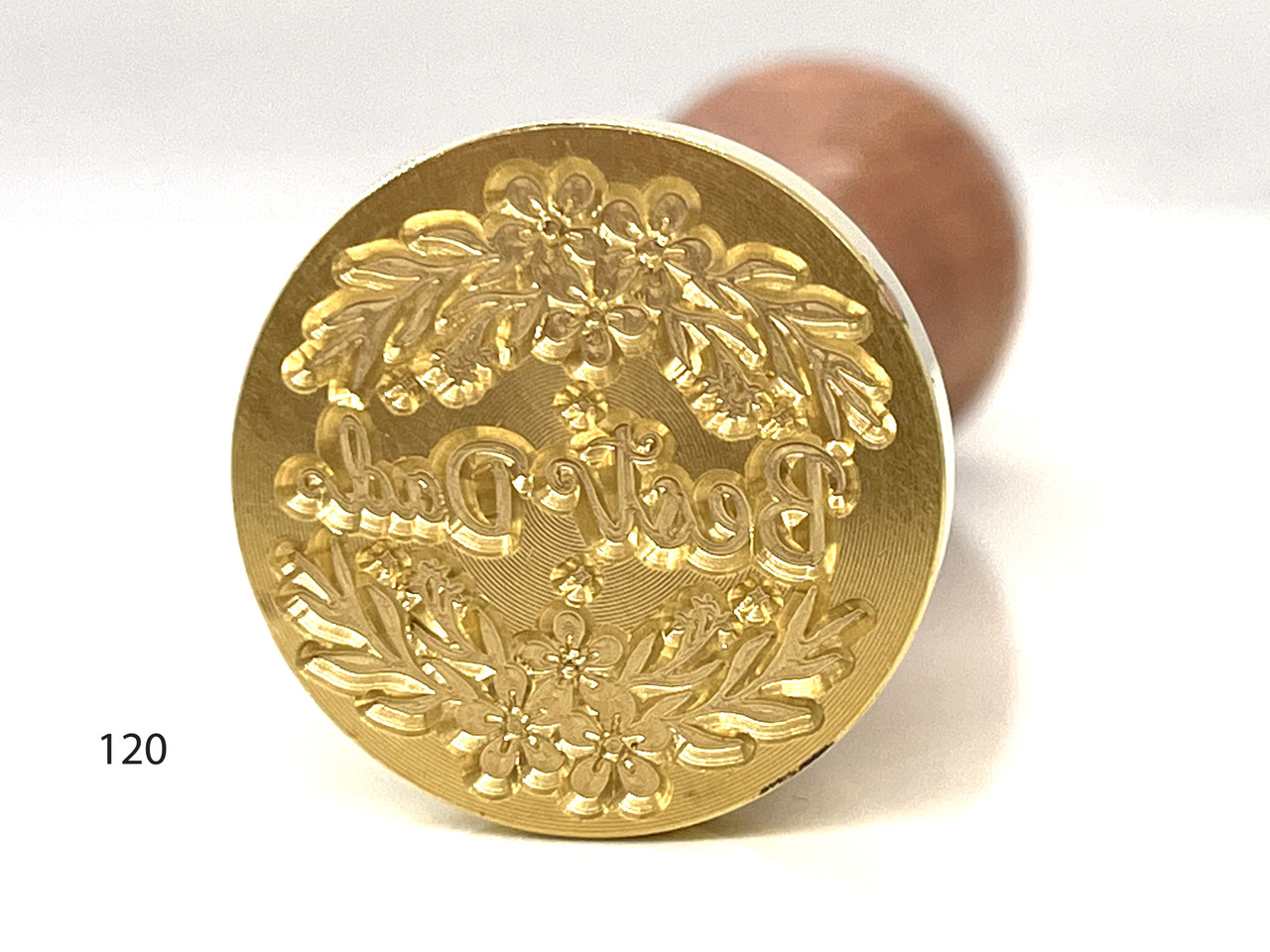 Best Dad — Найкращий тато — Друк для сургуча, з дерев'яною ручкою, фото 1