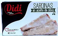 Сардины в оливковом масле Didi Sardinas en Aceite de Oliva 117г Испания