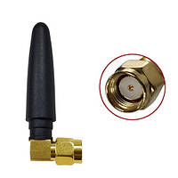 Антенна 2.4G RP-SMA Male Угловая L=51mm 1-3dBi v2