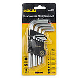 Ключі шестигранні 9 шт 1.5-10 мм CrV (короткі) SIGMA (4022011), фото 3