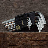 Ключі шестигранні 9 шт 1.5-10 мм CrV (короткі) SIGMA (4022011), фото 4