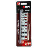 Набор насадок Torx (4шт 1/4" 4шт 3/8") с переходником CrV ULTRA (6086012), фото 4
