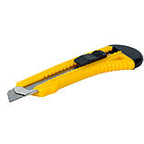 Ніж будівельний (пластиковий корпус) лезо 18 мм автоматичний замок SIGMA (8213021), фото 2