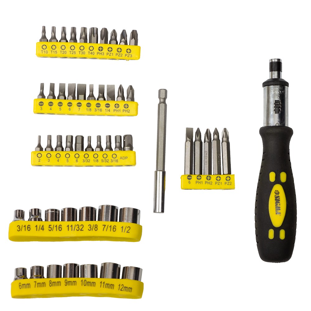 Викрутка + насадки торцеві та біти 51 шт CrV SIGMA (4002131), фото 1