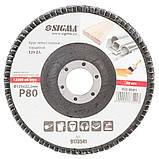 Круг пелюстковий торцевий Т29 (конічний) ZA Ø 125 мм P80 SIGMA (9173541), фото 2