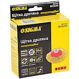 Щітка дротяна конусоподібна Ø100 мм М14 × 2 мм (латанована) SIGMA (9016101), фото 2