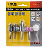 Набір головок шліфувальних 5 шт. хвостовик Ø 6 мм SIGMA (9190051), фото 2