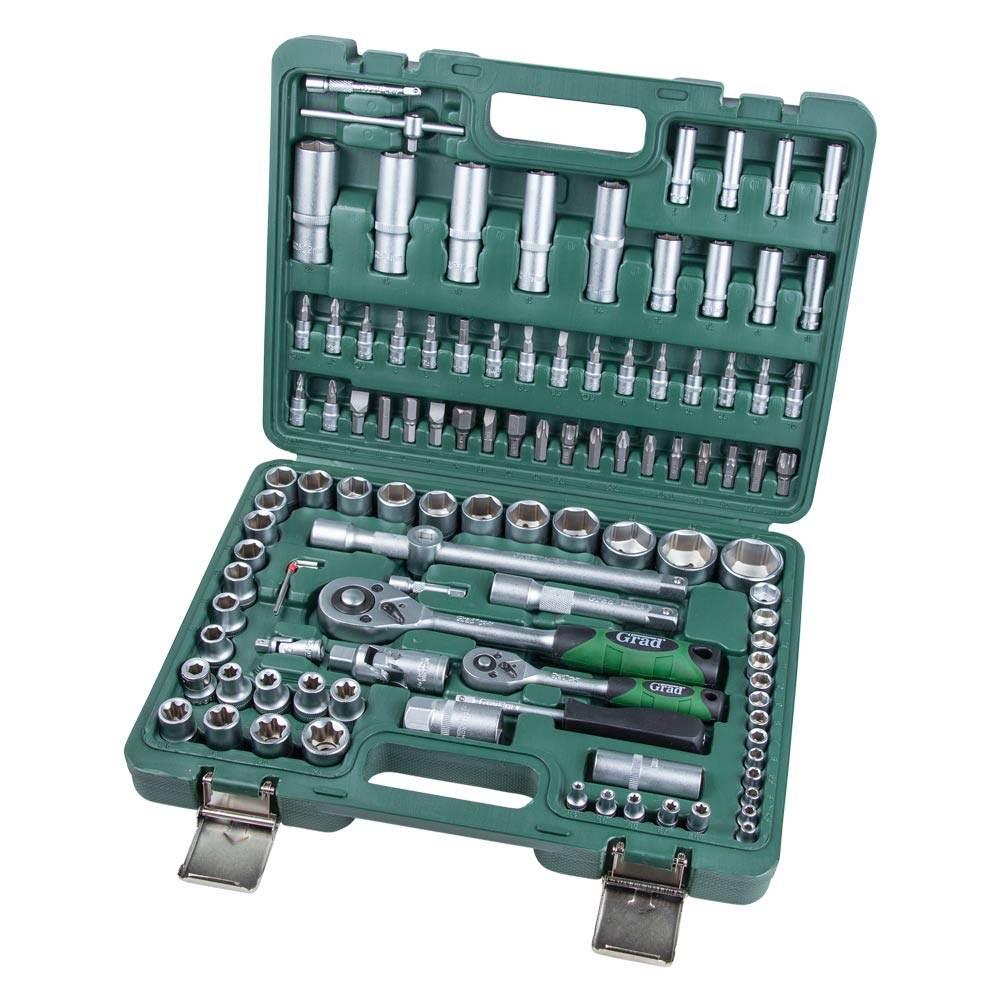 Набір насадок торцевих і біт 1/4", 1/2" 108 шт GRAD (6004275), фото 1