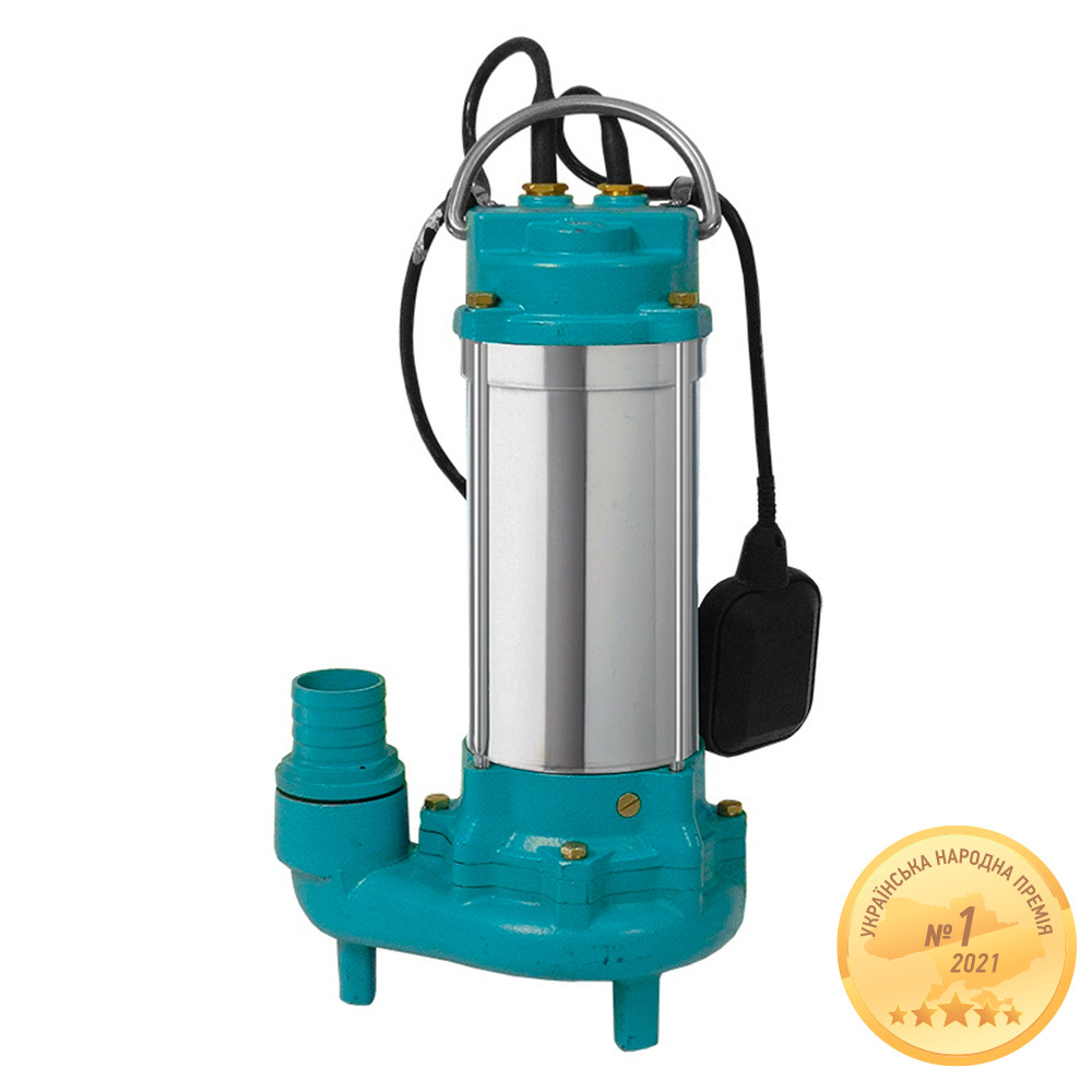 Насос каналізаційний 1.5 кВт Hmax 19.5 м Qmax 350 л/хв з ножем (нерж) AQUATICA (773434), фото 1