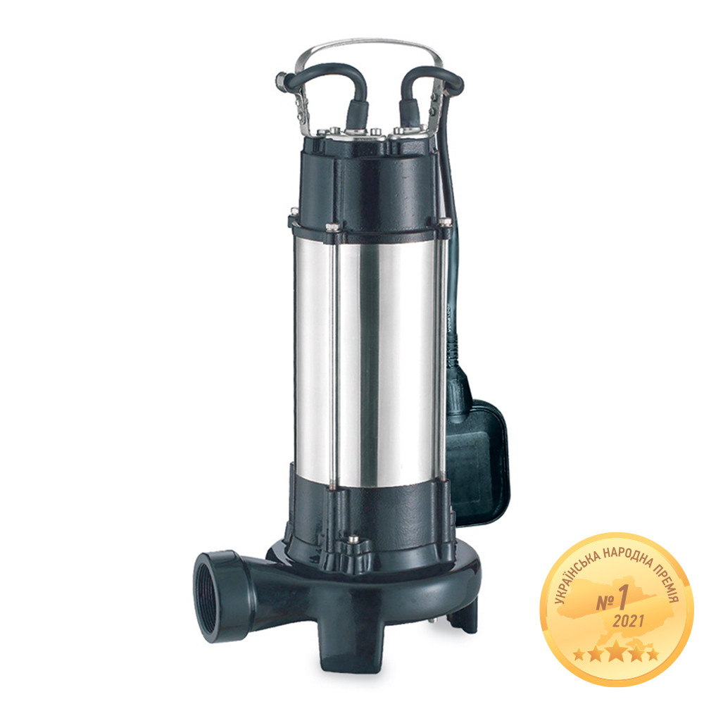 Насос каналізаційний 1.8 кВт Hmax 10 м Qmax 400 л/хв (з ножем) AQUATICA (773334), фото 1