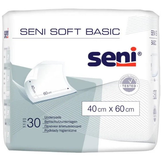 Одноразові пелюшки Seni Soft Basic 40x60 см. (30 шт.)