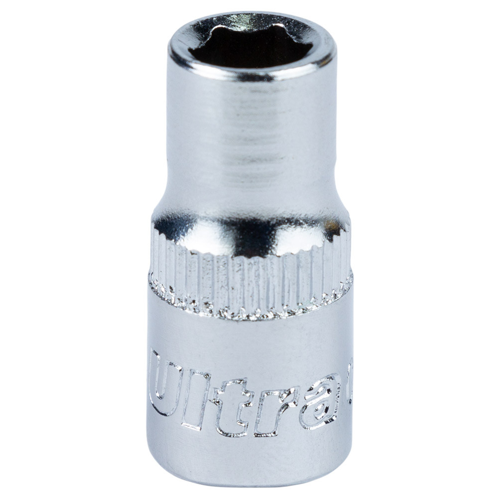 Насадка шестигранна коротка 1/4" 6 мм CrV ULTRA (6060062)