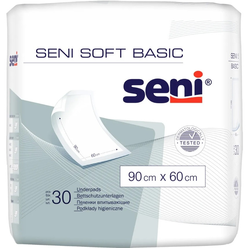 Одноразові пелюшки Seni Soft Basic 60x90 см. (30 шт.)