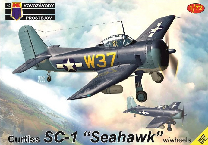 Пластикова модель 1/72 Kovozavody Prostejov 0376 американський гідролітак Curtiss SC-1 Seahawk колісний варіа