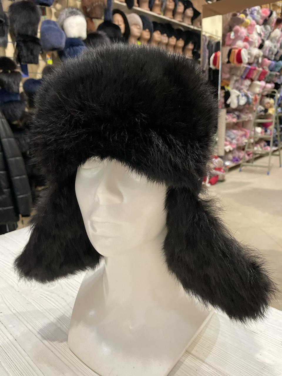 Шапка вушанка кролик