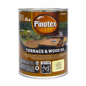 PINOTEX Terrace and Wood Oil, олія для деревини атмосферостійка, безколірна, 1л, фото 2