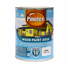 PINOTEX Wood Paint Aqua, фарба для дерев’яних фасадів, біла, 1л