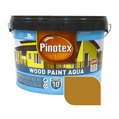 PINOTEX Wood Paint Aqua, фарба для дерев’яних фасадів, жовта (yellow ochre), 2,5л