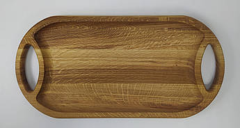 Дерев'яний піднос менажниця для подачі деревина дуб 50 см * 25 см, висота 2 див.