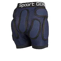 Спеціальні захисні шорти Sport Gear SNB navy(з пластиковими вставками), для сноуборду, роликів і ковзанів