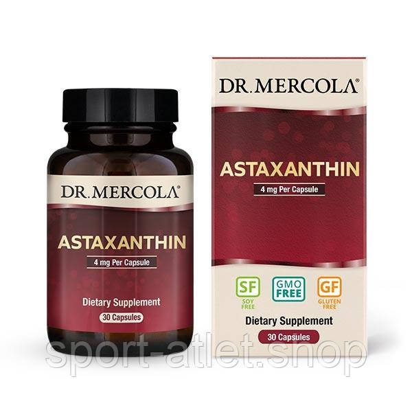Натуральна добавка Dr. Mercola Astaxanthin 4 mg, 30 капсул, фото 1