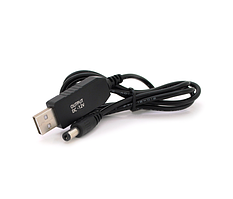 Кабель для роутера 5.5/2.5mm(M)=> USB2.0 (Out:12V), 1м, Black, OEM