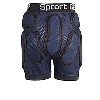 Специальные защитные шорты Sport Gear SNB navy(с пластиковыми вставками), для сноуборда, роликов и коньков M