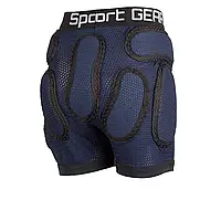 Специальные защитные шорты Sport Gear SNB navy(с пластиковыми вставками), для сноуборда, роликов и коньков XXL