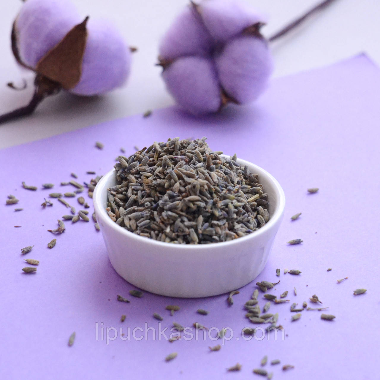 Сушена кулінарна лаванда – бутони та гілочки, 20 г (для чаю, десертів і декору), фото 1