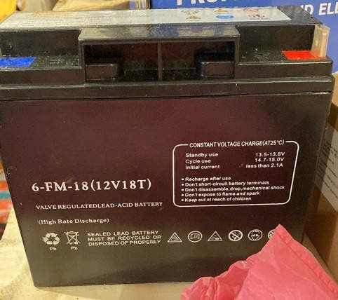 Аккумулятор для генератора 18 Аh 12 v для генераторов мощностью 5,0 - 7 ...