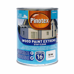 PINOTEX Wood Paint Extreme, самоочисна фарба для дерев’яних фасадів, біла, 1л