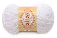 Пряжа для вязания Alize Baby softy. 50 г. 115 м. Цвет - белый 450