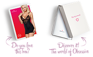 Сатиновий комплект для сну з мереживом Obsessive 828-CHE-1 chemise & thong S/M (м'ята упаковка!!!, фото 10