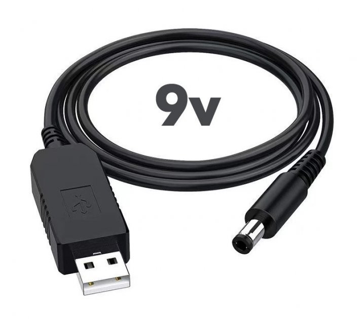Кабель живлення USB - DC 5.5 x 2.1 мм підвищувальний 5v - 9v для роутерів Кабель живлення для роутера