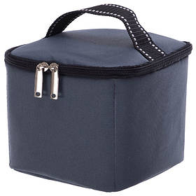 Маленька сумка-холодильник 3,5 л термосумка Lunch Bag для їжі ланчу та напоїв Поліестер Сірий (8762)