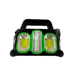 Ліхтарик з акумулятором і сонячною батареєю Зелений