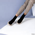 Замшеві демісезонні черевики челсі на бежевій підошві тільки 37 р-р, фото 7