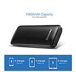 Зарядний пристрій/повер банк Coolreal K6 Power Bank 15600 мА·год 2 порти USB, фото 5