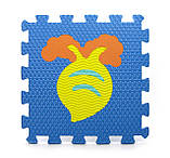 Килимок пазл EVA Фрукти і овочі масажний, розмір килимка 31 х 31 см, фото 2