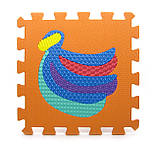 Килимок пазл EVA Фрукти і овочі масажний, розмір килимка 31 х 31 см, фото 9