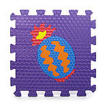 Килимок пазл EVA Фрукти і овочі масажний, розмір килимка 31 х 31 см, фото 3