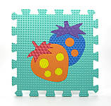 Килимок пазл EVA Фрукти і овочі масажний, розмір килимка 31 х 31 см, фото 7